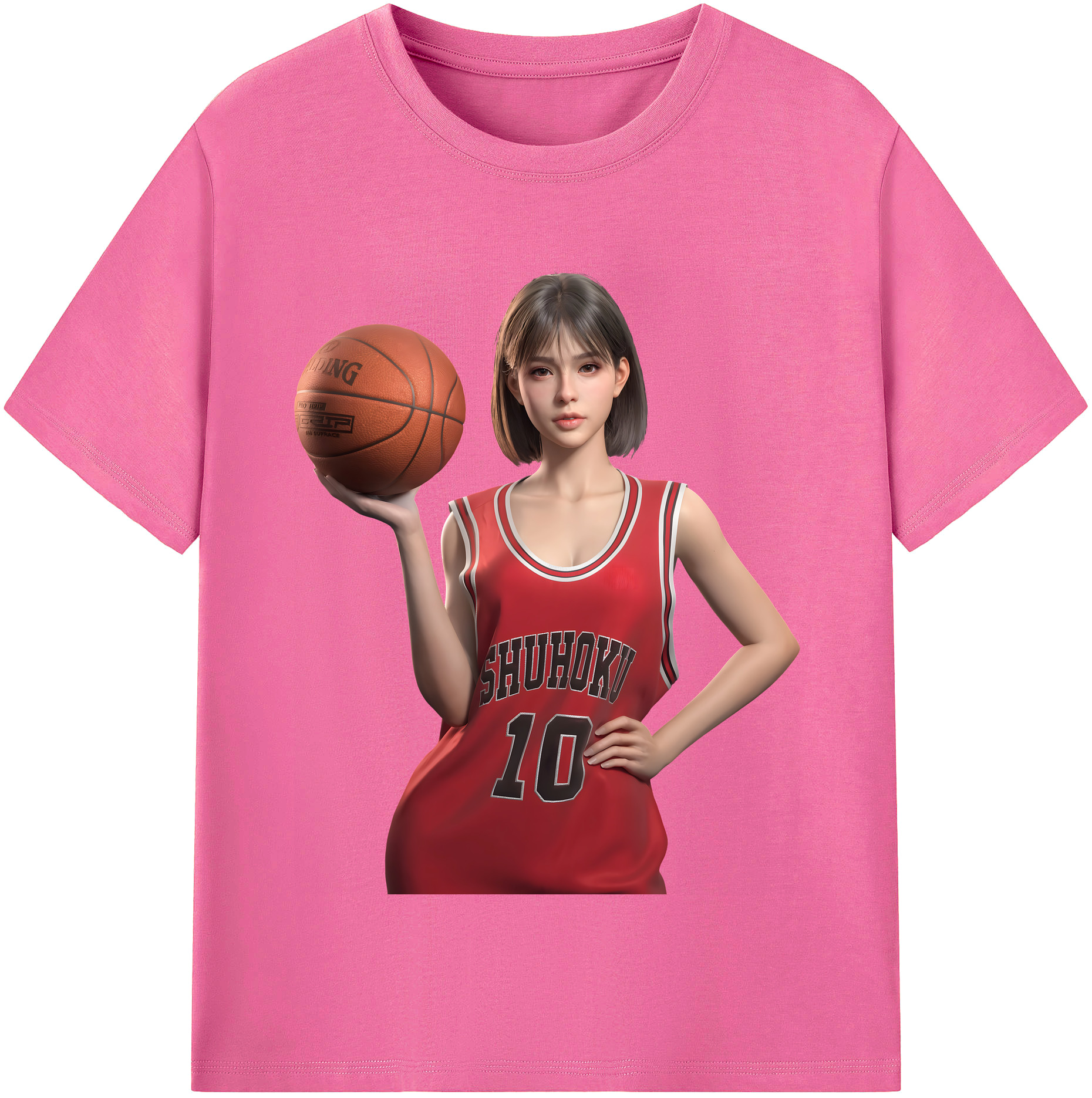 （画像用） SLAM DUNK／スラムダンク レディースカジュアルプリントTシャツ（綿100％）